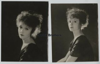 1920s Silent Film Star & Producer Betty Compson Updo Portrait Photos (2) By Abbe