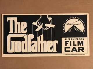 The Godfather - 1972 Film Crew Placard - Marlon Brando