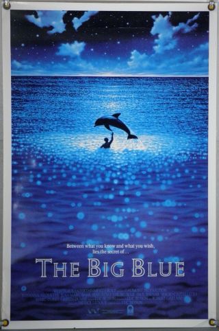 The Big Blue Rolled Orig 1sh Movie Poster Jean Reno Rosanna Arquette (1988)