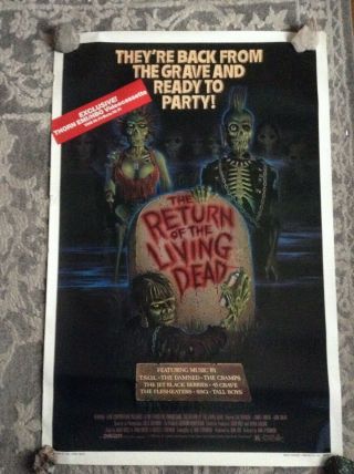 Return Of The Living Dead Video Store Vhs Horror Movie Poster 1984