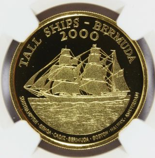 2000 Bermuda $15 Tall Ships Gold Proof Coin - NGC PF 70 UCAM - Mintage 1,  500 2