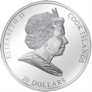 Cook 2013 20$ Virgin of Vladimir Masterpieces of Art 3 Oz Silver & Gold Coin 3