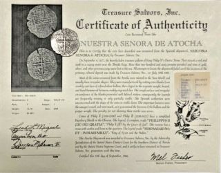 (1618 - 1621) Atocha Shipwreck 8 Reales Silver Coin Potosi Embossed 16.  7g