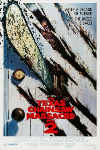 The Texas Chainsaw Massacre Part 2 (1986) Rolled Version B Movie Poster
