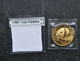 1987 1 Ounce Gold 100 Yuan Panda Scarcer Coin Found In The