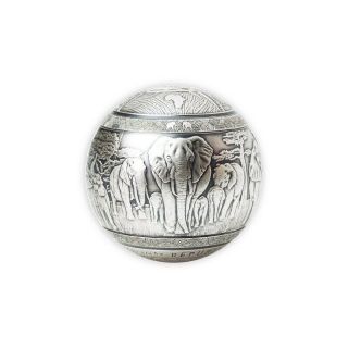 Big Five Elephant Spherical 1 Kg Kilo Silver Coin 1000 Francs Djibouti 2020 -