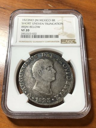 Mexico 1823 Mo Iturbide Silver 8 Reales - Ngc Vf20