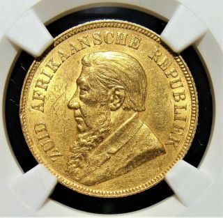 South Africa: Republic Gold Pond 1898 Ms62 Ngc.