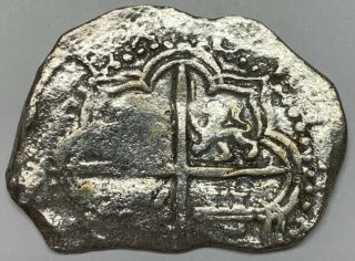 (1598 - 1621) Atocha Shipwreck 8 Reales Silver Coin Potosi Embossed 3