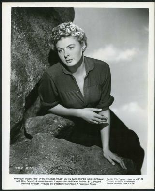 Ingrid Bergman In Stunning Portrait 1943 Photo For Whom The Bell Tolls
