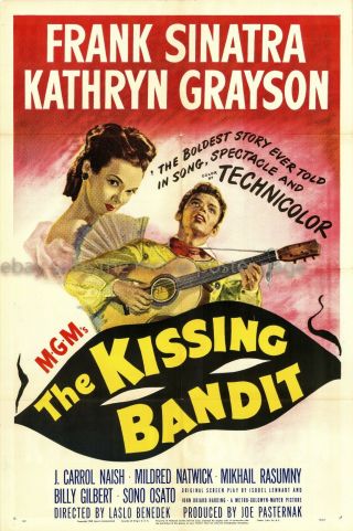 Kissing Bandit 1948 Frank Sinatra Us One - Sheet Movie Poster