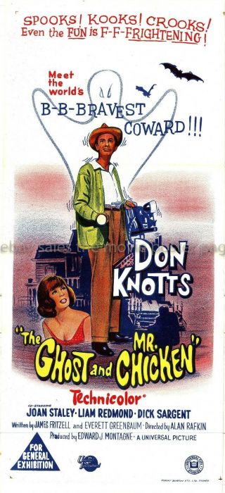Ghost And Mr.  Chicken 1966 Don Knotts Australian Day Bill Poster
