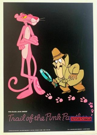 Pink Panther Trail Of The Pink Panther 1982 Rare Vintage Movie Poster 20 X 28