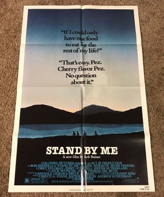 1986 Stand By Me Movie Poster,  Pez Style,  27x41,  Folded
