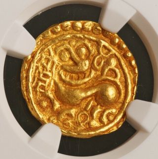 1181,  India,  Kadambas Of Goa,  Sivachitta.  Gold " Lion " Pagoda Coin.  Ngc Ms - 60