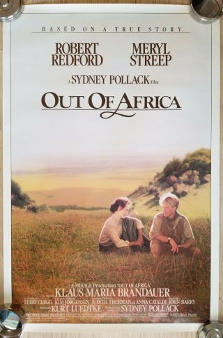 Vintage 1985 Out Of Africa One Sheet Poster Redford Streep Brandauer Pollack