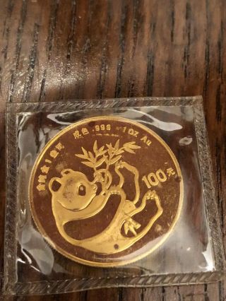 China 1984 Gold 1 Oz Panda 100 Yuan Bu