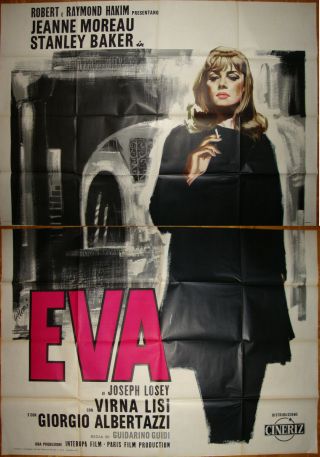 Eva - Joseph Losey - Jeanne Moreau - J.  H.  Chase - Virna Lisi - Italian 4sh (55x78 Inch)
