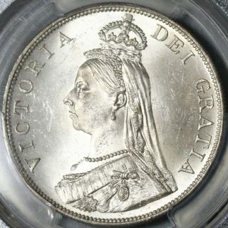 1887 Pcgs Ms 64 Victoria Great Britain 4 Shilling 2 Florin Silver Coin (1701090d