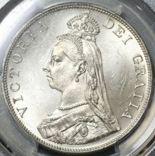1887 PCGS MS 64 Victoria Great Britain 4 Shilling 2 Florin Silver Coin (1701090D 2