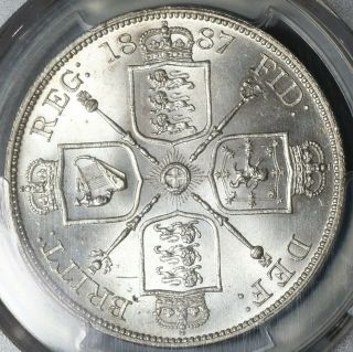 1887 PCGS MS 64 Victoria Great Britain 4 Shilling 2 Florin Silver Coin (1701090D 5