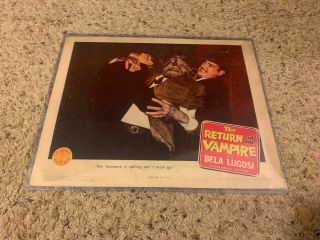The Return Of The Vampire Bela Lugosi Horror 1943 Lobby Card Werewolf