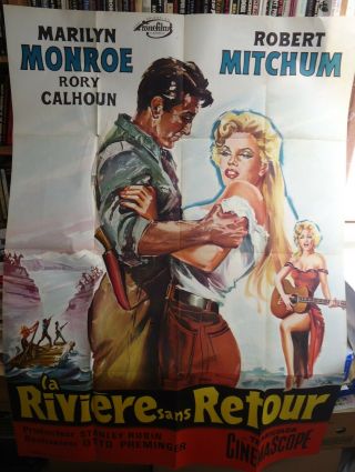River Of No Return/marilyn Monroe,  Robert Mitchum /u06/ French Poster