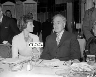 Julie Andrews And Robert Graves At The William Foyle Poetry Prize Luncheon Photo