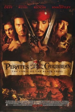 Pirates Of The Caribbean Curse Of The Black Pearl Movie Poster Ds 27x40