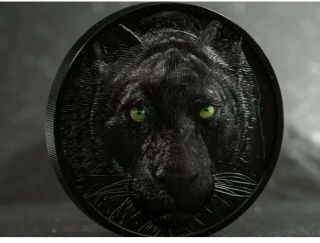 2020 $10 Palau Black Panther Coin,  2oz 999 Silver &