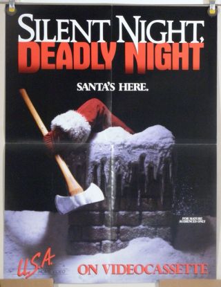 Silent Night Deadly Night Rolled Orig Video Movie Poster Linnea Quigley (1986)