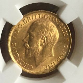 S.  Africa 1928 Sa Gold Coin Gv Sovereign Ngc Certified Ms 62 Scarce