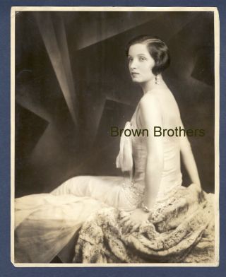 1910s Actress Alice Joyce Gown & Furs 2 Oversized Dbw Photo By Brown Bros