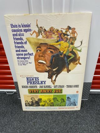 Stay Away Joe Movie Poster (fine -) One Sheet 1968 Elvis Presley