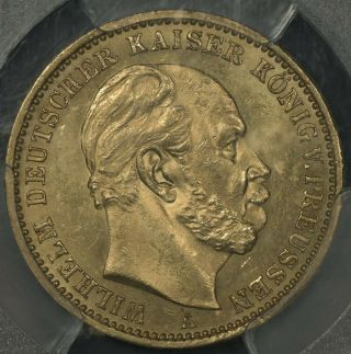 1878 - A Pcgs Ms62 Germany Prussia Gold 20 Mark