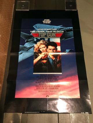 Top Gun 1986 Ed Single Sided One Sheet 27x40 Movie Poster Tom Cruise