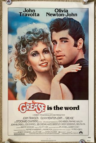 Grease 1978 Rolled 1sheet Movie Poster John Travolta Olivia Newton John