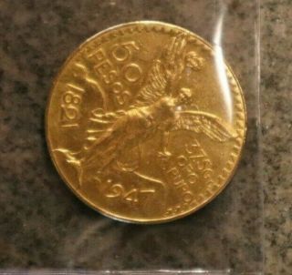 1821 - 1947 Mexico 50 Pesos 37.  5 Gm Gold Coin