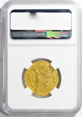 France 1515 - 47 Gold Ecu d ' Or au soleil of Francois I 5th Type 3rd Issue NGC AU53 4