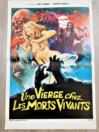 A Virgin Among The Living Dead French Movie Poster 15 " 23 " Jess Franco