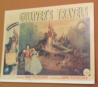 GULLIVER ' S TRAVELS ' 39 Max Dave Fleischer MOVIE LOBBY CARD Animated Cartoon Film 2