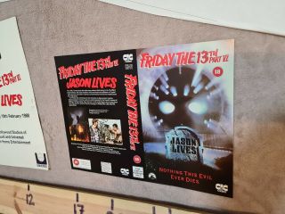 Friday The 13th Part Vi: Jason Lives (1986) Uk Video Promo Pack Incl.  Sleeve