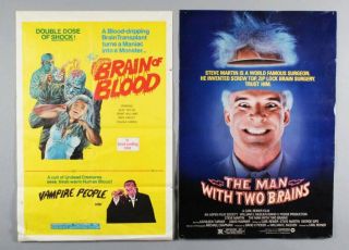 1972 Brain Of Blood Movie Poster & The Man With Two Brains