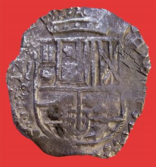 Authentic Atocha Silver Coin,  8 Reales,  Grade 1,  Mel Fisher Treasure