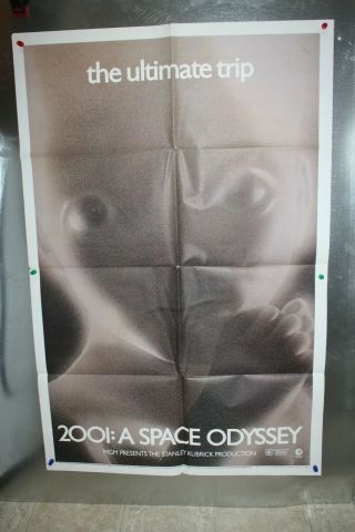 2001: A Space Odyssey 1972 Stanley Kubrick One Sheet Poster 27x41