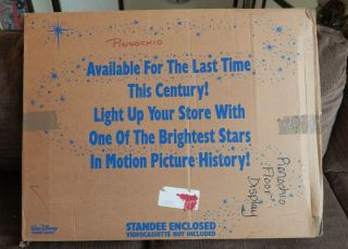 Walt Disney Pinocchio Vhs Release Large Video Store Display Standee