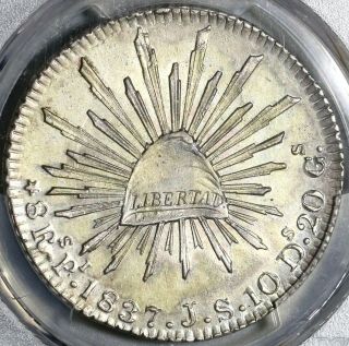 1837 - Pi Pcgs Ms 62 Mexico 8 Reales Scarce Potosi Silver Coin Pop 4/0 (20042802c)