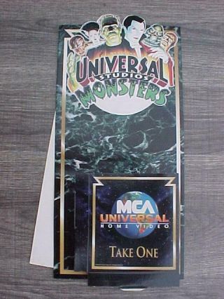 1995 Video Store Counter Top Display Piece Universal Monsters Neat
