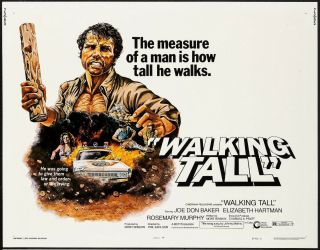 Walking Tall Sheriff Buford Pusser Story - 1973 Style A 1/2 Sheet Vfnm