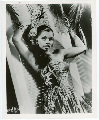 Black Hollywood Starlet & Model Vera Francis 1950s Pin - Up Photograph